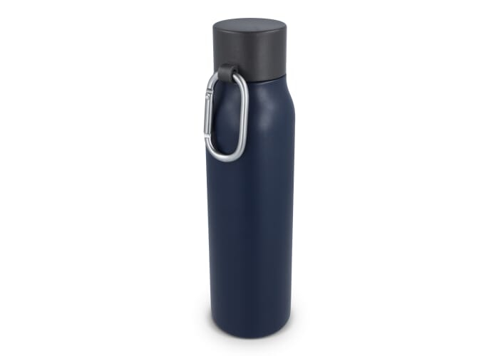 Bouteille isotherme 600 ml personnalisable à mousqueton Bleu foncé